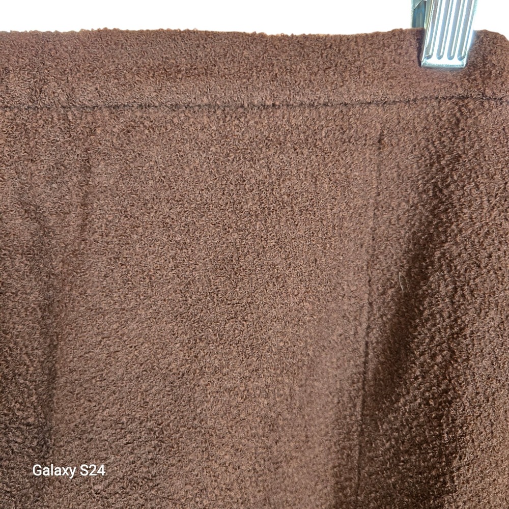 Christian Francis Roth Brown Textured Wool Blend Pencil Skirt Size‎ 4